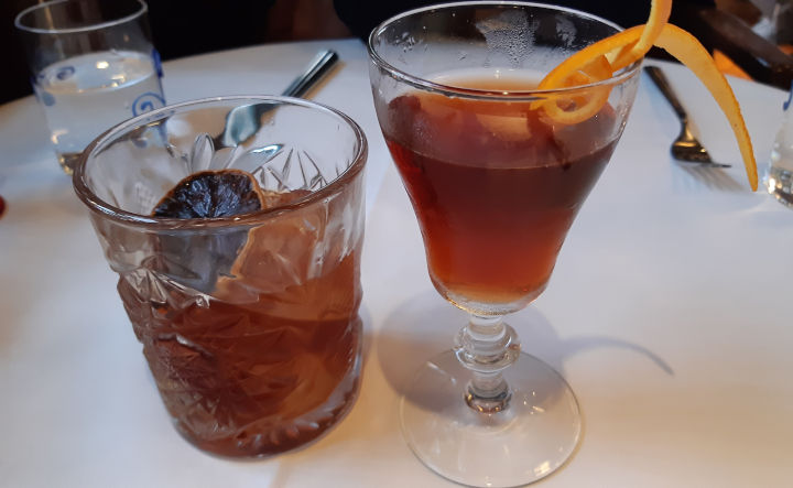 Andrew & Ingrid drinking Port