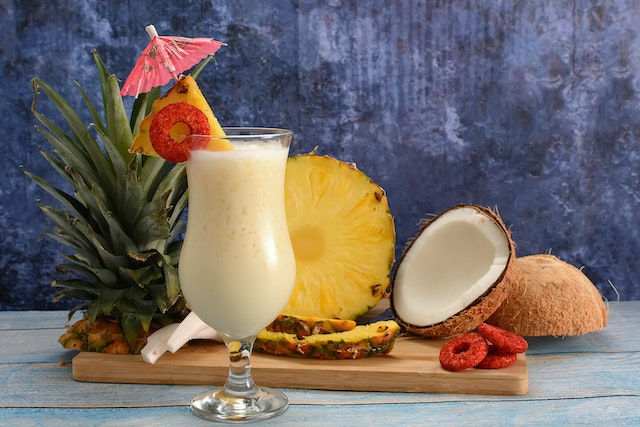 making a Piña Colada